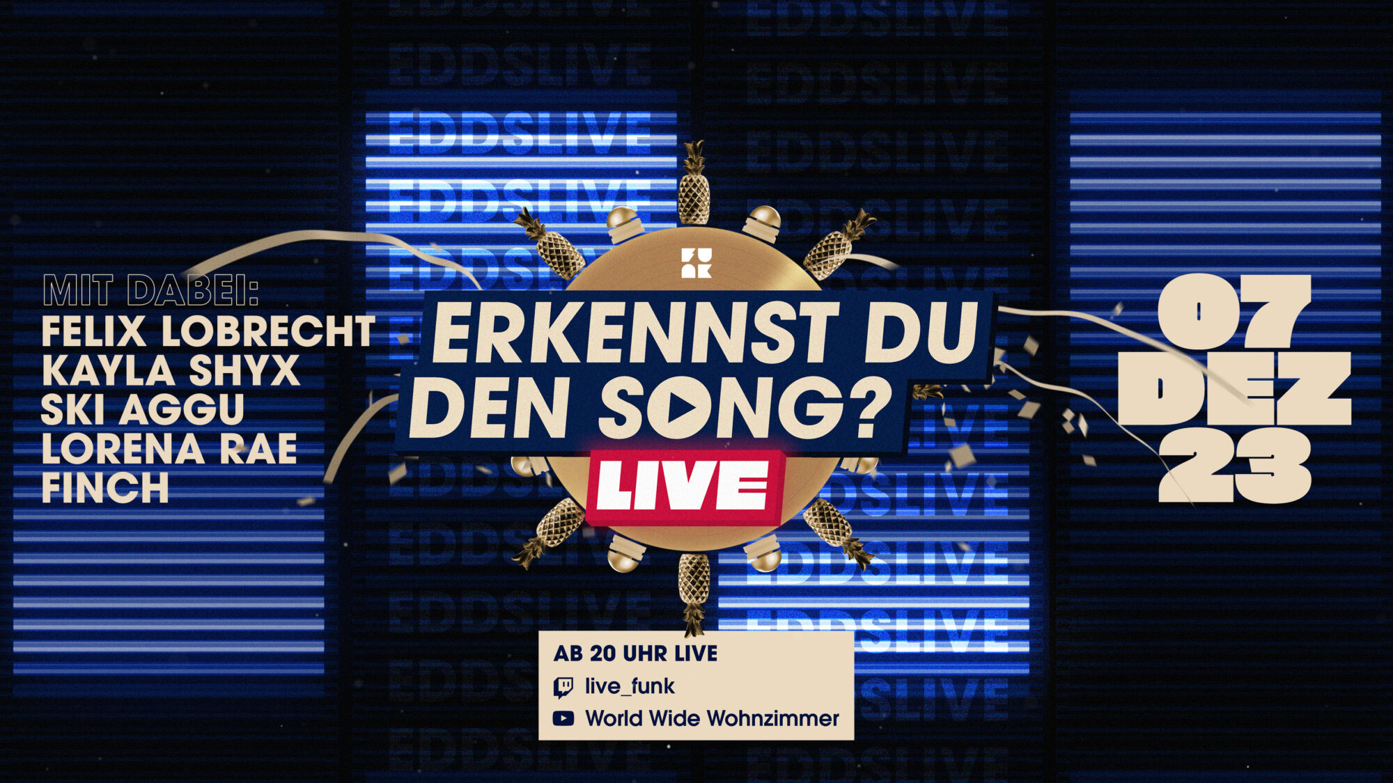 Promi-Quiz auf Twitch: Dennis und Benni Wolter präsentieren „Erkennst DU den Song? Live“